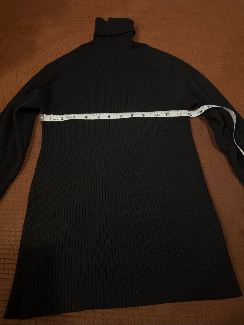 DKNY Black Ribbed Turtleneck Sweater - Picture 4 of 5